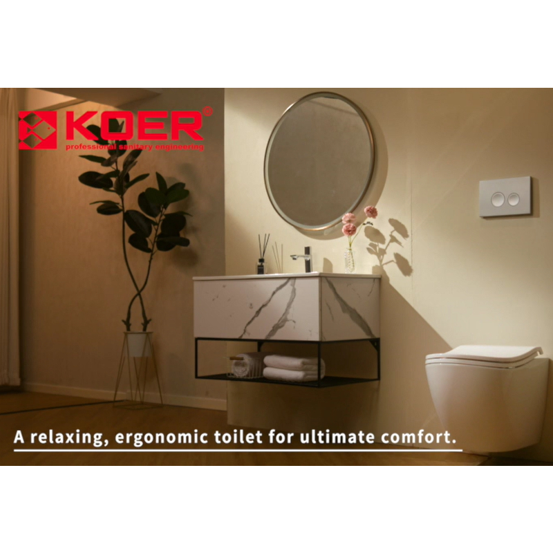 Унитаз подвесной эргономичный Koer TT-0101-T3 520x360x360mm система смыва TORNADO 3.0