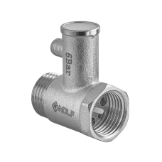 Клапан предохранительный для бойлера Nolf NF.3012 - 1/2" 6BAR никелированный