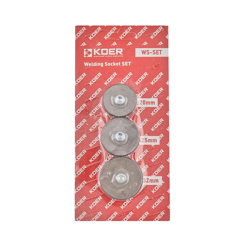 Комплект насадок KOER WS-SET для паяльника PPR (цвет синий) 20мм,25мм,32мм