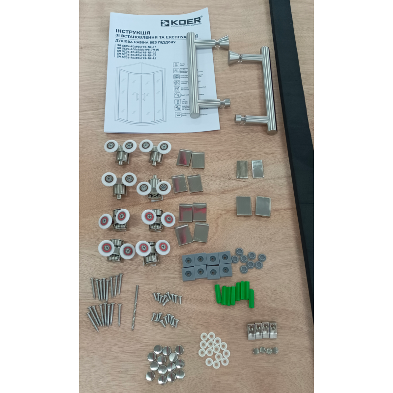 Душевая кабина без поддона Koer SR SC04-90x90x195-TR-02 прозрачное стекло Easy Clean 5мм SS Color (