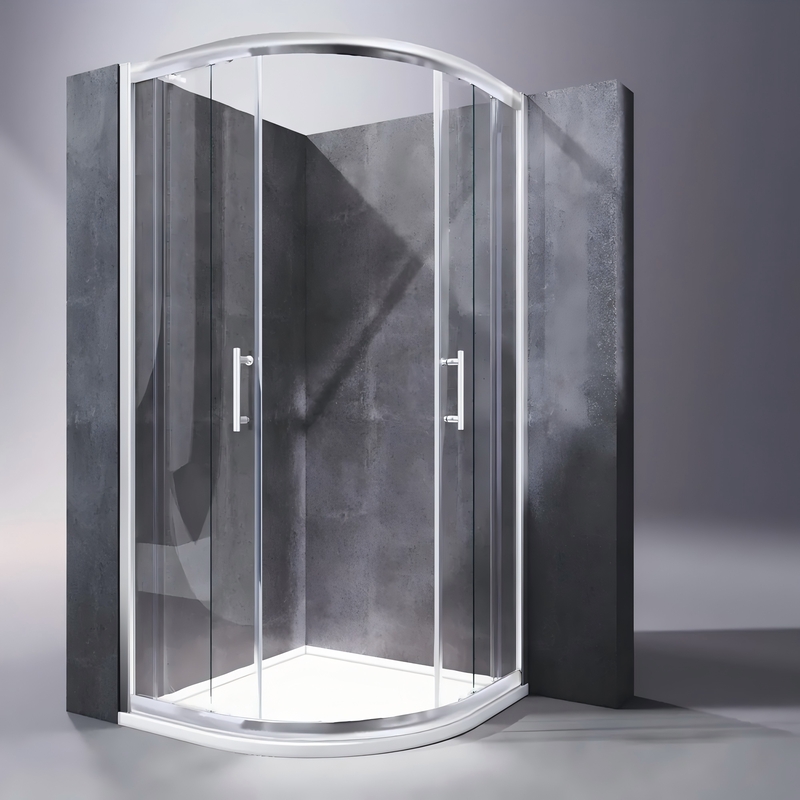 Душевая кабина без поддона Koer SR SC04-90x90x195-TR-02 прозрачное стекло Easy Clean 5мм SS Color (