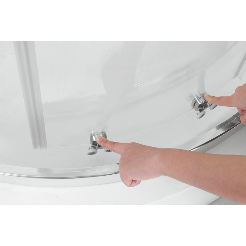 Душевая кабина без поддона Koer SR SC04-90x90x195-TR-02 прозрачное стекло Easy Clean 5мм SS Color (