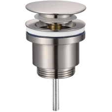 Донный клапан для раковины Koer PW-11-02 1 1/4'' универсальный (с/без перел.) СLICK-СLACK SS COLOR