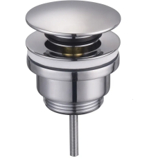 Донный клапан для раковины Zerix BV-03 1 1/4'' универсальный (с/без перл) СLICK-СLACK (Цвет хром) (