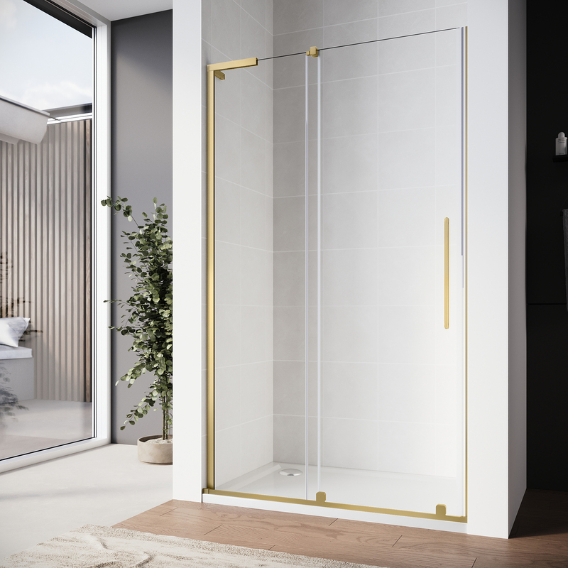 Дверь в нишу Walk-In раздвижная Koer SR SD07-120x200-L-TR-12 прозрачное стекло Easy Clean 8мм Матов