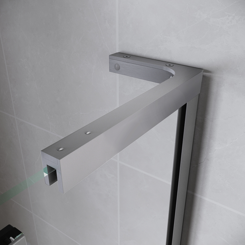 Дверь в нишу Walk-In раздвижная Koer SR SD07-120x200-L-TR-01 прозрачное стекло Easy Clean 8мм Хром