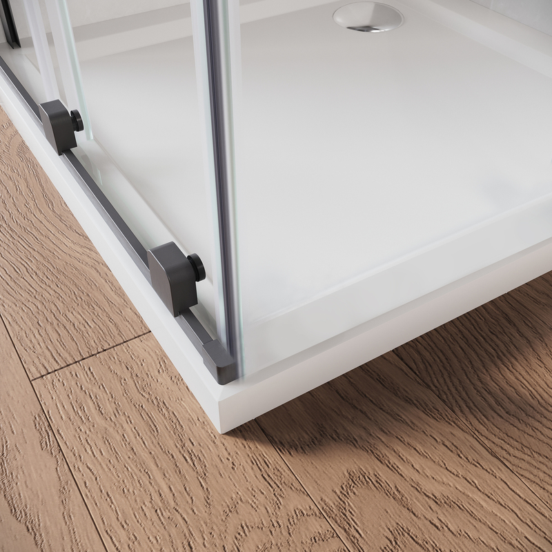 Дверь в нишу Walk-In раздвижная Koer SR SD07-120x200-L-TR-07 прозрачное стекло Easy Clean 8мм Графи