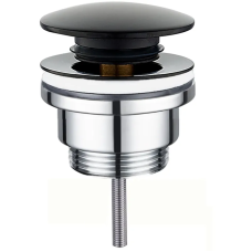 Донный клапан для раковины Zerix BV-03 BLACK 1 1/4'' универсальный (с/без перл) СLICK-СLACK (Цвет ч