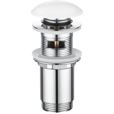 Донный клапан для раковины Koer PW-07-11 1 1/4'' с переливом автоматический СLICK-СLACK (Белая кера