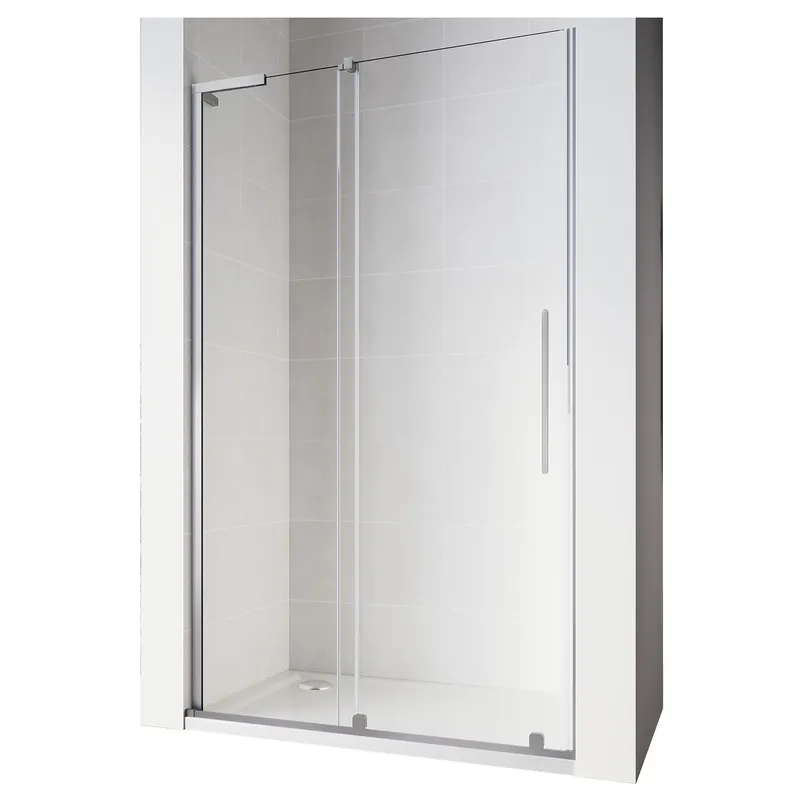 Дверь в нишу Walk-In раздвижная Koer SR SD07-120x200-R-TR-01 прозрачное стекло Easy Clean 8мм Хром
