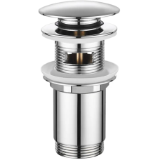 Донный клапан для раковины Koer PW-07-01 1 1/4'' с переливом автоматический СLICK-СLACK (Цвет хром)