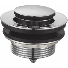 Донный клапан для ванны Zerix BV-07 1 1/2'' автоматический СLICK-СLACK (Цвет хром)