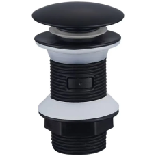 Донный клапан для раковины Zerix BV-02 BLACK 1 1/4'' без перелива автоматический СLICK-СLACK (Цвет