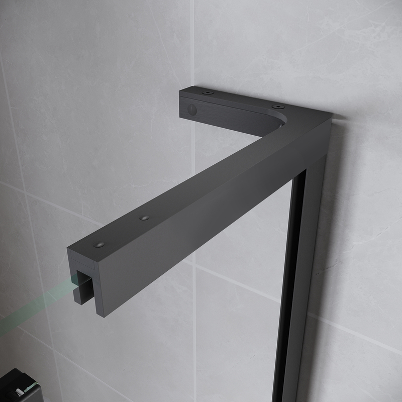 Дверь в нишу Walk-In раздвижная Koer SR SD07-120x200-R-TR-07 прозрачное стекло Easy Clean 8мм Графи