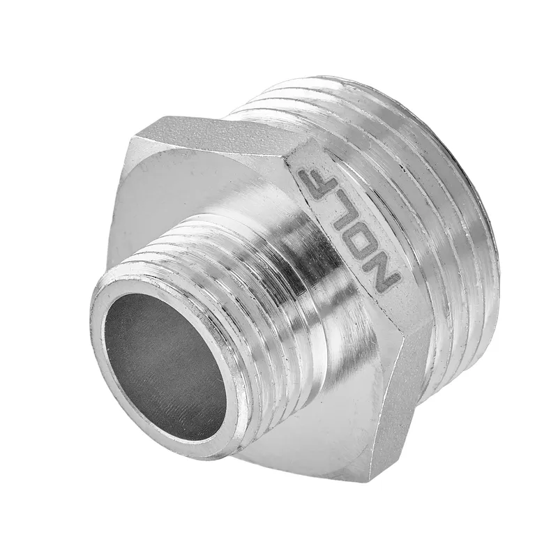 Ниппель редукционный Nolf NFC.N0608-N-3/4"x1/2" никелированный