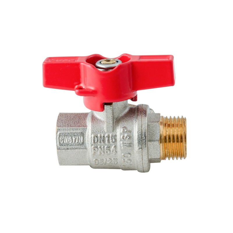 Кран шаровой ГШМ Koer Extreme KE.218-15 - 1/2" FM ручка "бабочка" красная