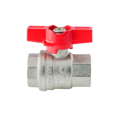 Кран шаровый ГГМ Koer Extreme KE.217-20 - 3/4" FF ручка "бабочка" красная