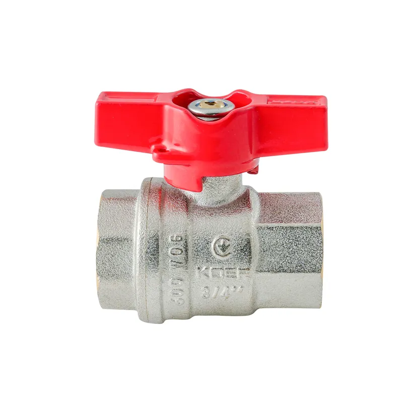 Кран шаровый ГГМ Koer Extreme KE.217-20 - 3/4" FF ручка "бабочка" красная