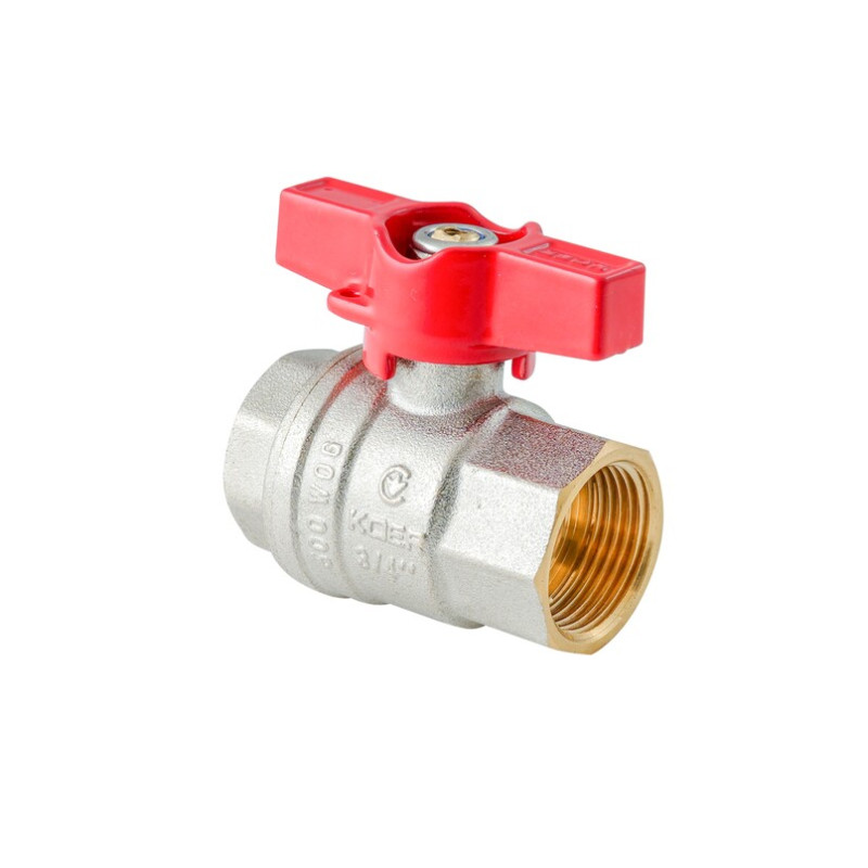 Кран шаровый ГГМ Koer Extreme KE.217-20 - 3/4" FF ручка "бабочка" красная