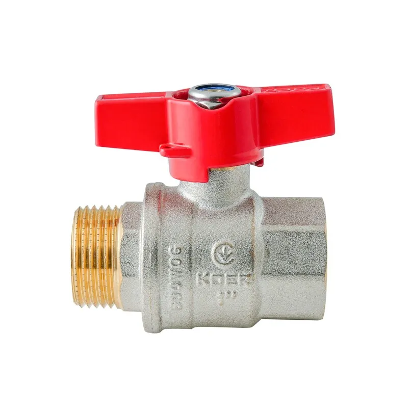 Кран шаровой ГШМ Koer Extreme KE.218-25 - 1" FM ручка "бабочка" красная