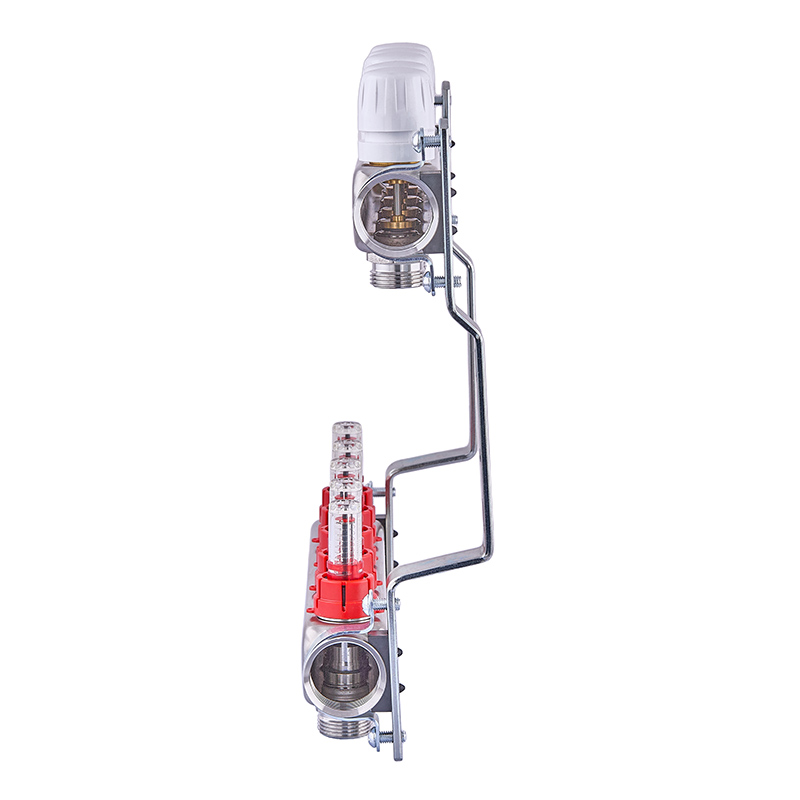 Коллекторный блок с расходомерами Nolf NF.2100-05S 1"x5 (корпус нержавеющая сталь)