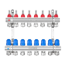 Коллекторный блок с расходомерами и евроконусами Koer KR.1210-8 - 1"x8 WAYS