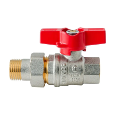 Кран с американкой Koer Extreme KE.227-15 - 1/2" ручка "бабочка" красная