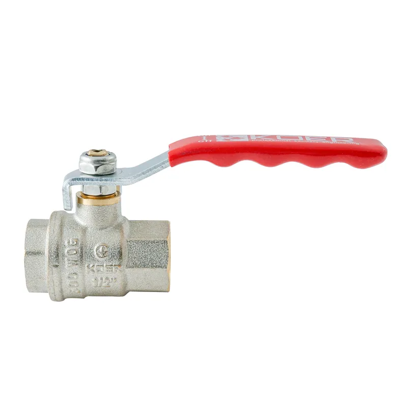 Кран шаровый ГГВ Koer Extreme KE.214-15 - 1/2" FF ручка "рычаг" красная