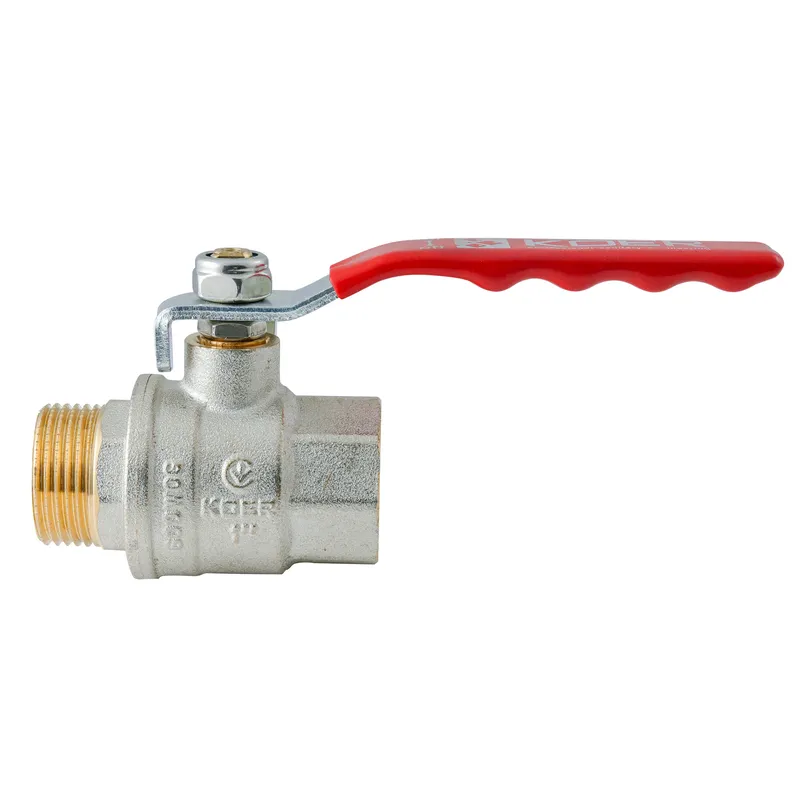 Кран шаровой ГШВ Koer Extreme KE.215-25 - 1" FM ручка "рычаг" красная