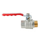 Кран шаровой ГШВ Koer Extreme KE.215-25 - 1" FM ручка "рычаг" красная