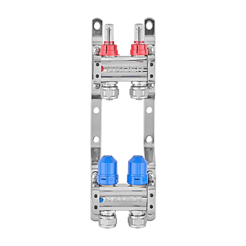 Коллекторный блок с расходомерами и евроконусами Koer KR.1210-2 - 1"x2 WAYS