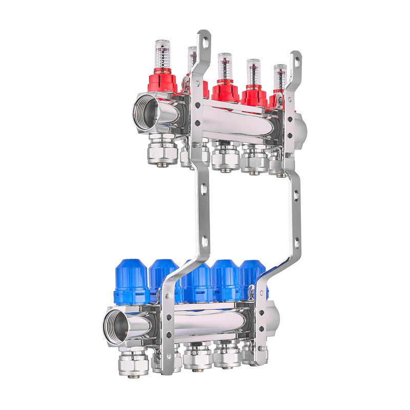 Коллекторный блок с расходомерами и евроконусами Koer KR.1210-2 - 1"x2 WAYS