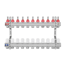 Коллекторный блок с расходомерами EUROPRODUCT EP.B3110-11-1 «x11 (корп. латунь)