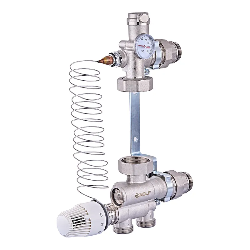 Смесительный узел для коллекторов Nolf NF.2001-1'' с нижним подключением (без насоса)
