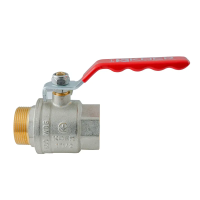 Кран шаровой ГШВ Koer Extreme KE.215-40 - 1 1/2" FM ручка "рычаг" красная