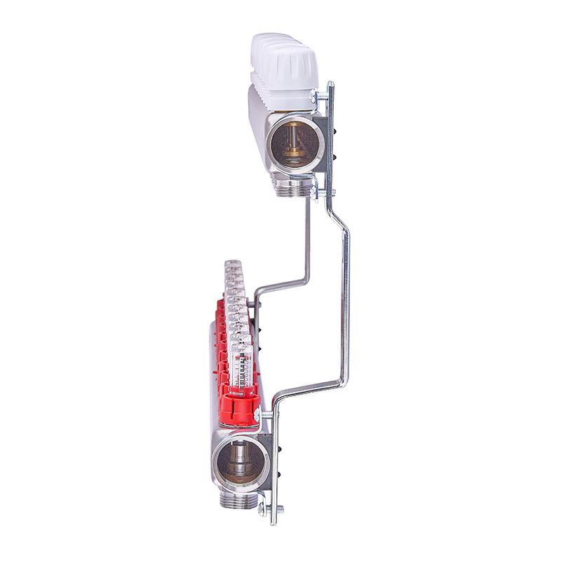 Коллекторный блок с расходомерами Nolf NF.2100-11S 1"x11 (корпус нержавеющая сталь)