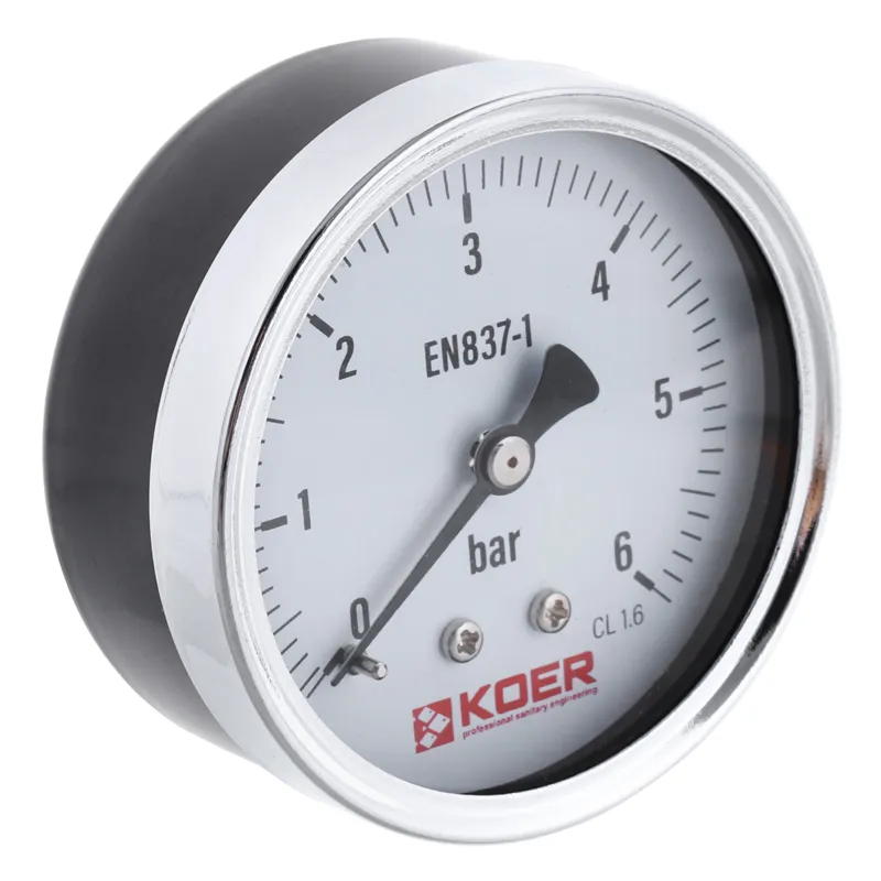 Манометр осевой KOER KM.611A D 63мм (0-6 bar) 1/4''-1/2'''