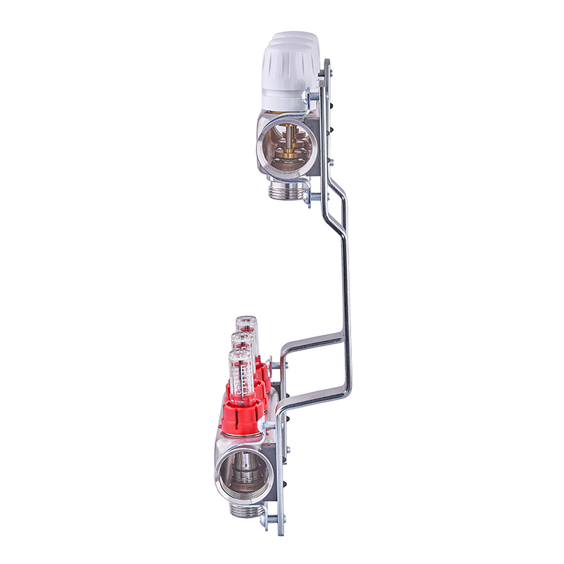 Коллекторный блок с расходомерами Nolf NF.2100-03S 1"x3 (корпус нержавеющая сталь)