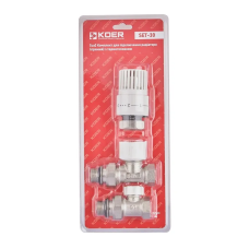 Комплект для подключения радиатора Koer SET-30 - 1/2'' (прямой) с термоголовкой