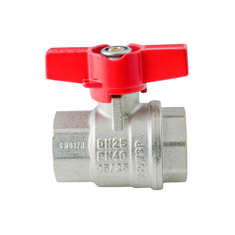 Кран шаровый ГГМ Koer Extreme KE.217-25 - 1" FF ручка "бабочка" красная