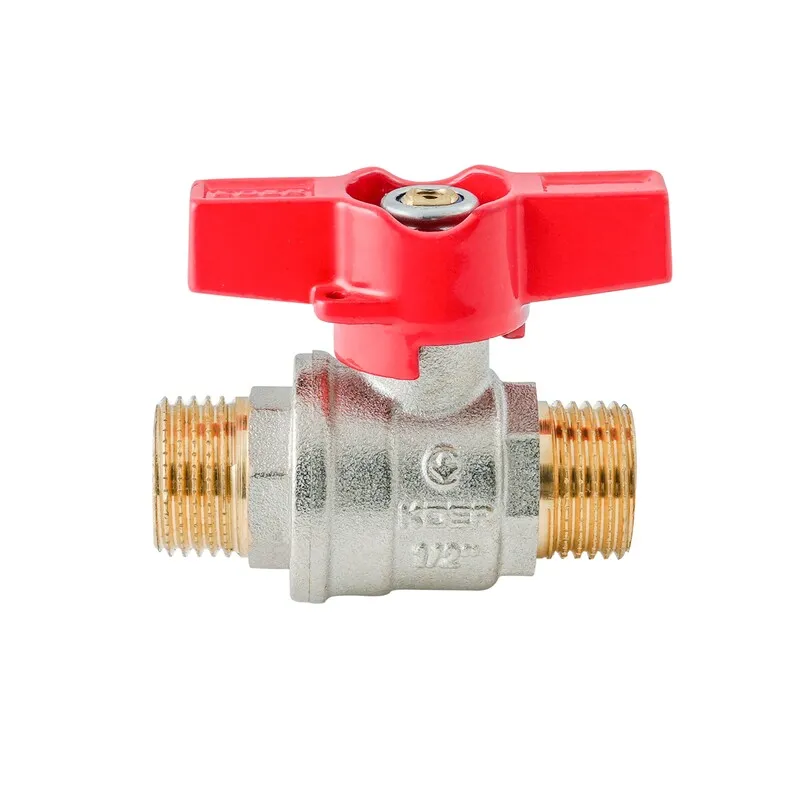 Кран шаровый ШШМ Koer Extreme KE.219-15 - 1/2" MM ручка "бабочка" красная