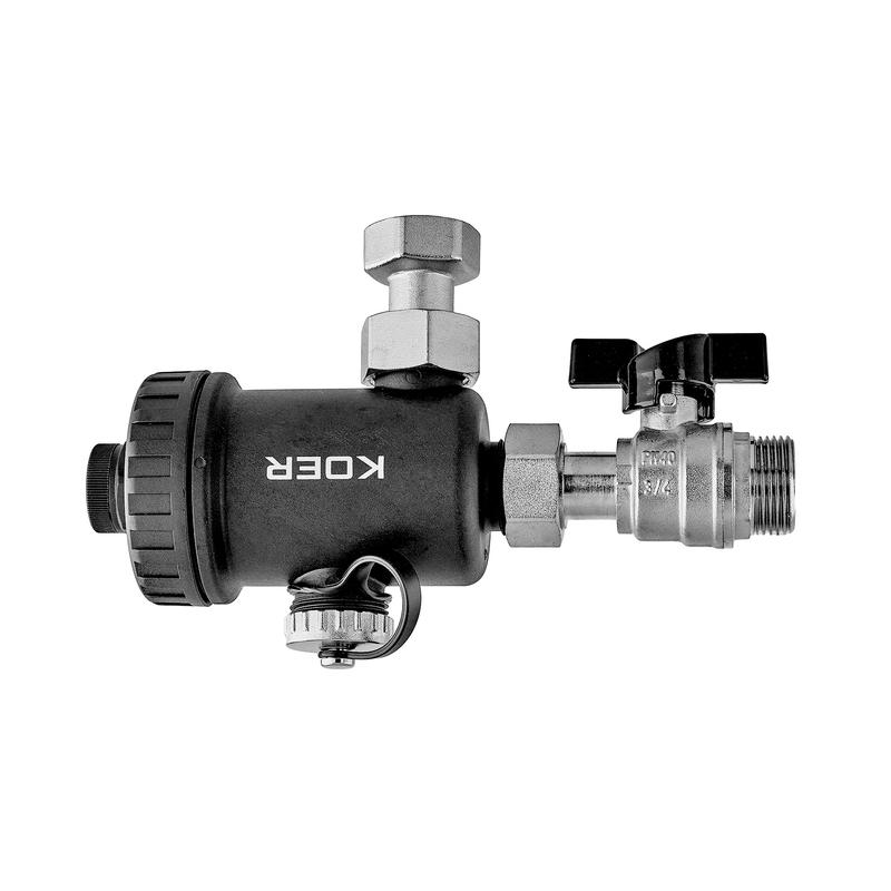 Фильтр компактный магнитный для котла Koer KR.1274 - 3/4" с краном (PA-GF)