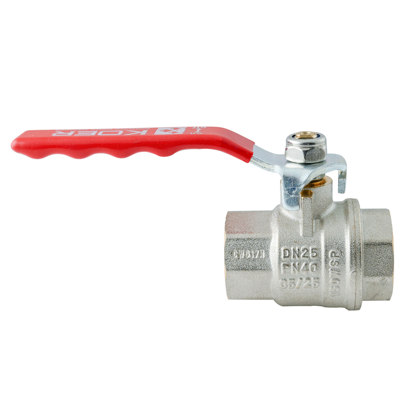 Кран шаровый ГГВ Koer Extreme KE.214-25 - 1" FF ручка "рычаг" красная