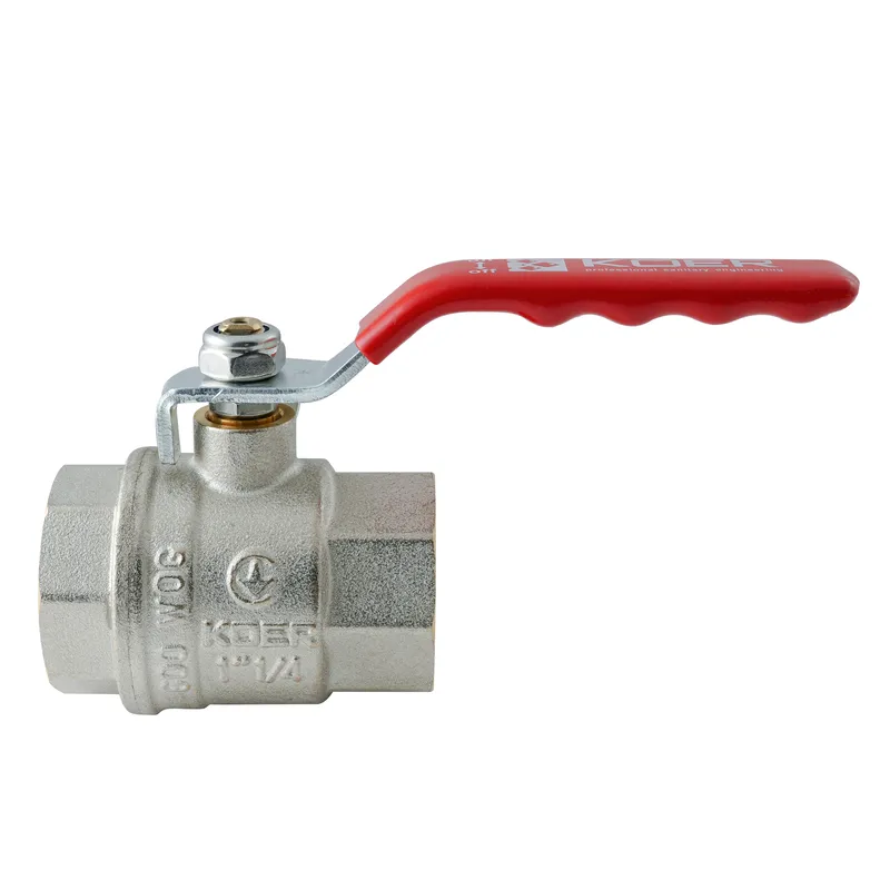 Кран шаровый ГГВ Koer Extreme KE.214-32 - 1 1/4" FF ручка "рычаг" красная