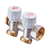 Колектор з регулюючими вентилями на 2 вих. Roho R809-02 - 3/4"x3/4" EK