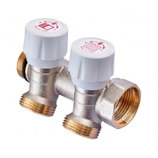 Колектор з регулюючими вентилями на 2 вих. Roho R809-02 - 3/4"x3/4" EK