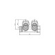 Колектор з регулюючими вентилями на 2 вих. Roho R809-02 - 3/4"x3/4" EK