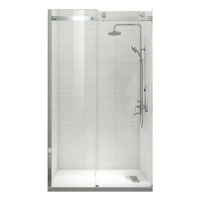 Двері в нішу Koer SR SD01-120x200-TR-02 прозоре скло Easy Clean 8мм, нікель