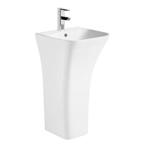 Раковина моноблок Mixxus BEVEL-1101 с отверстием под смеситель и переливом 450х435х835mm