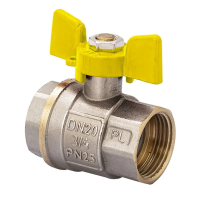 Кран шаровый FERRO PL 3/4" ГГБ газ art. 602 (латунный шар)